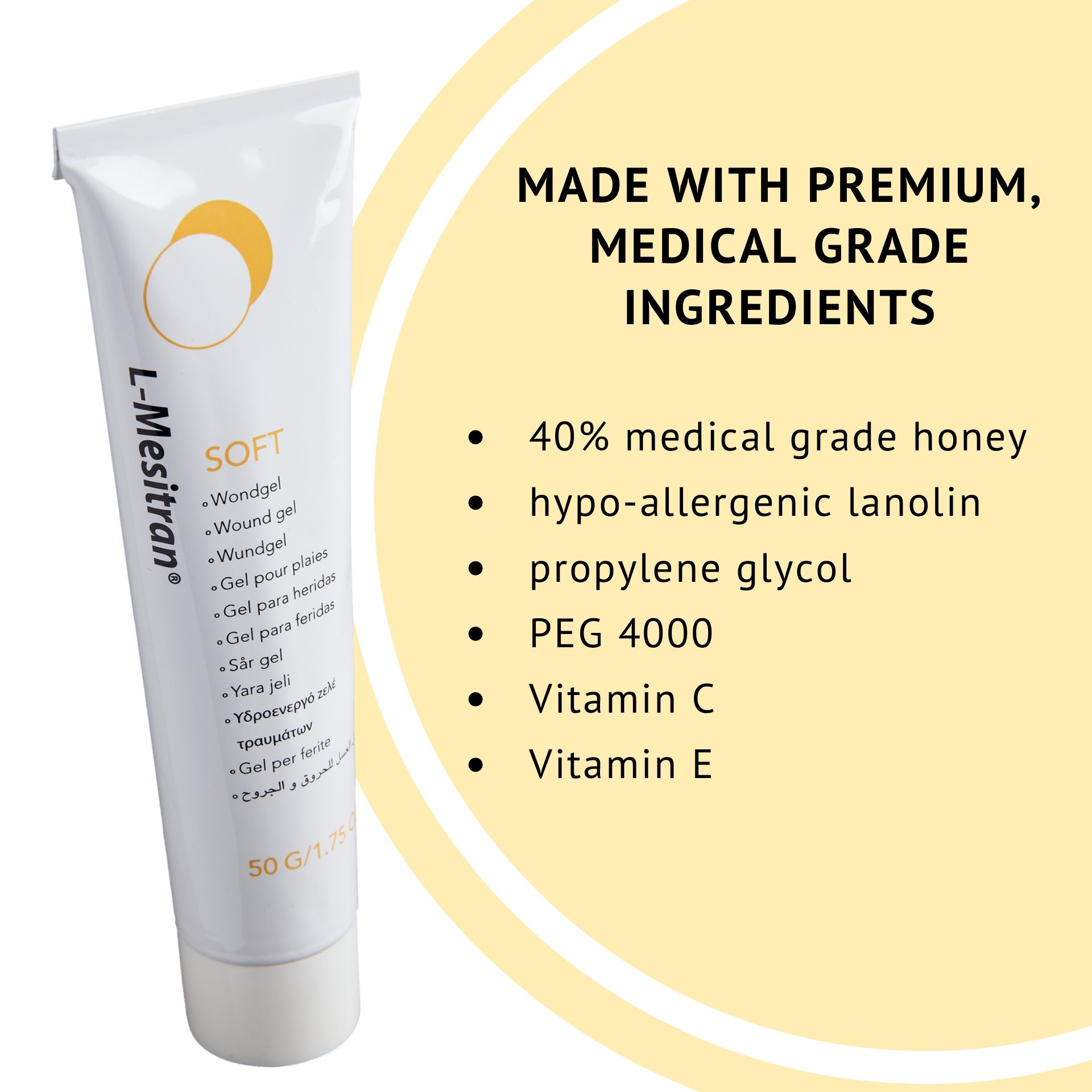 LMesitran Soft Honey Wound Gel Hypoallergenic Medical Grade Ointment