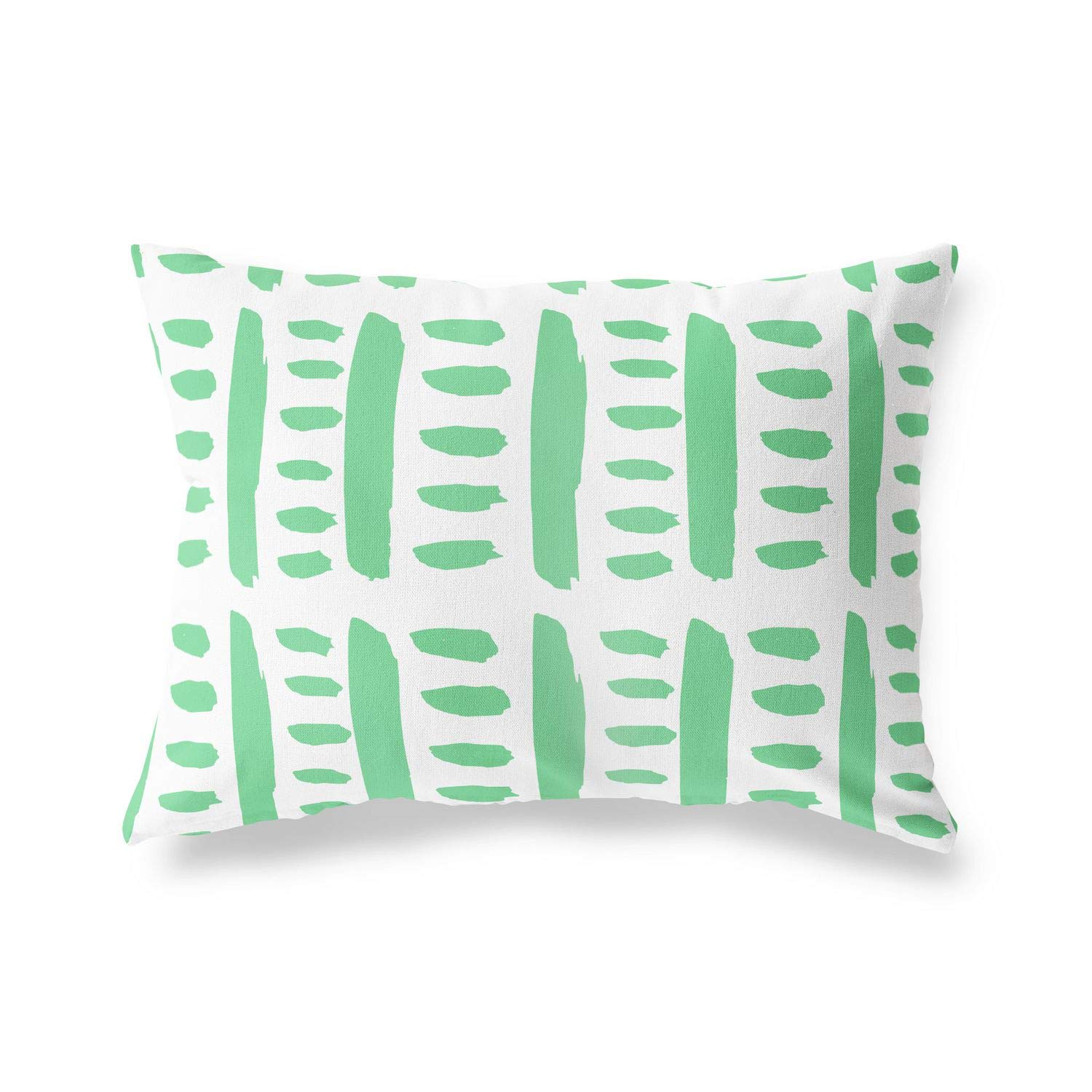 BonaMaison Decorative Cushion Cover, Petrol Green-White Throw Pillow Covers, Home Decorative Pillowcases for Livingroom, Sofa, Bedroom, Size: 45X60 Cm - Designed and Manufactured in Turkey