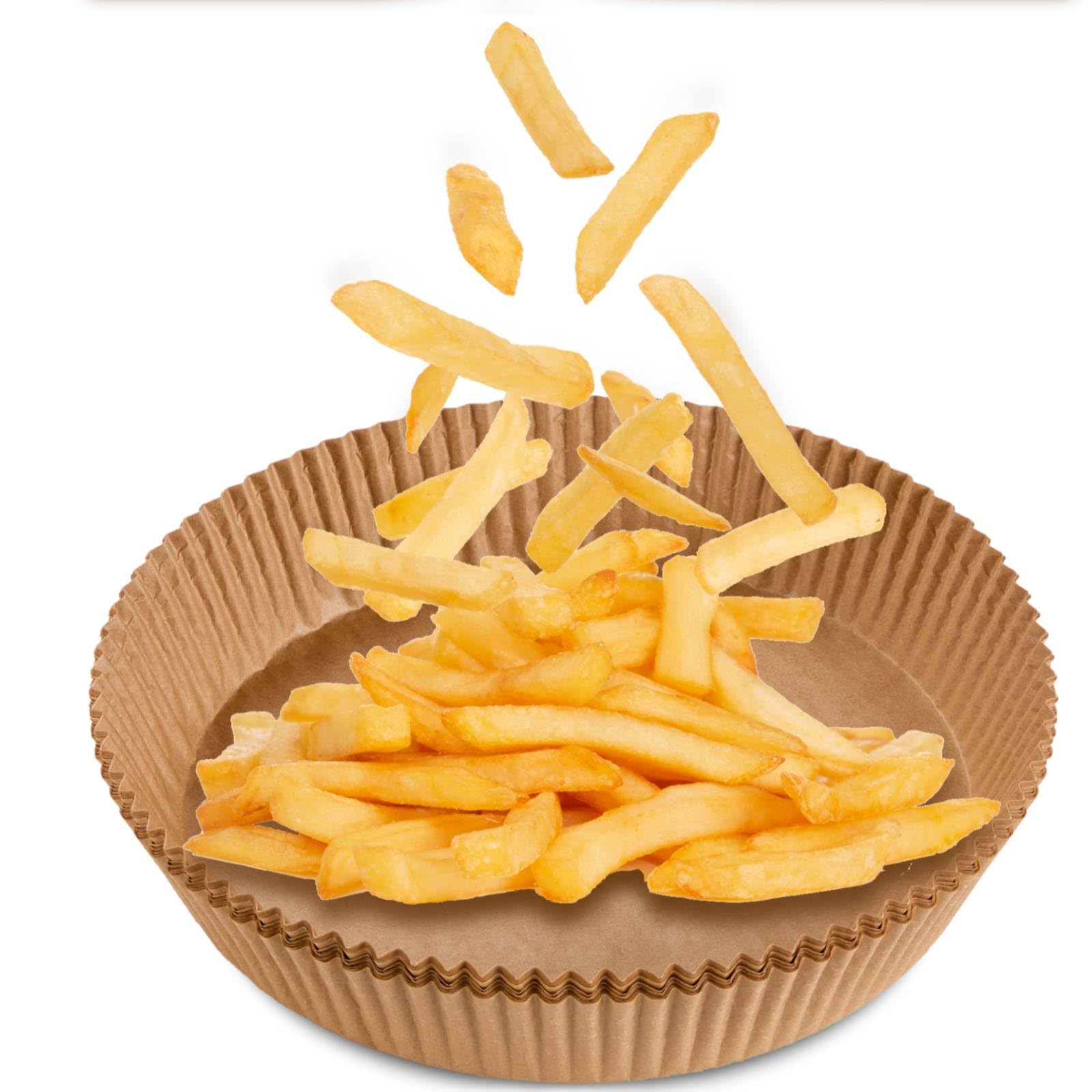 Photo 1 of 250 Pcs 7.9 Inch Round Air Fryer Liners Disposable for Home Bakers - Thickened Silicone Oil Paper - Withstands up to 450°F Heat - for Air Fryer 5 to 8 Qt