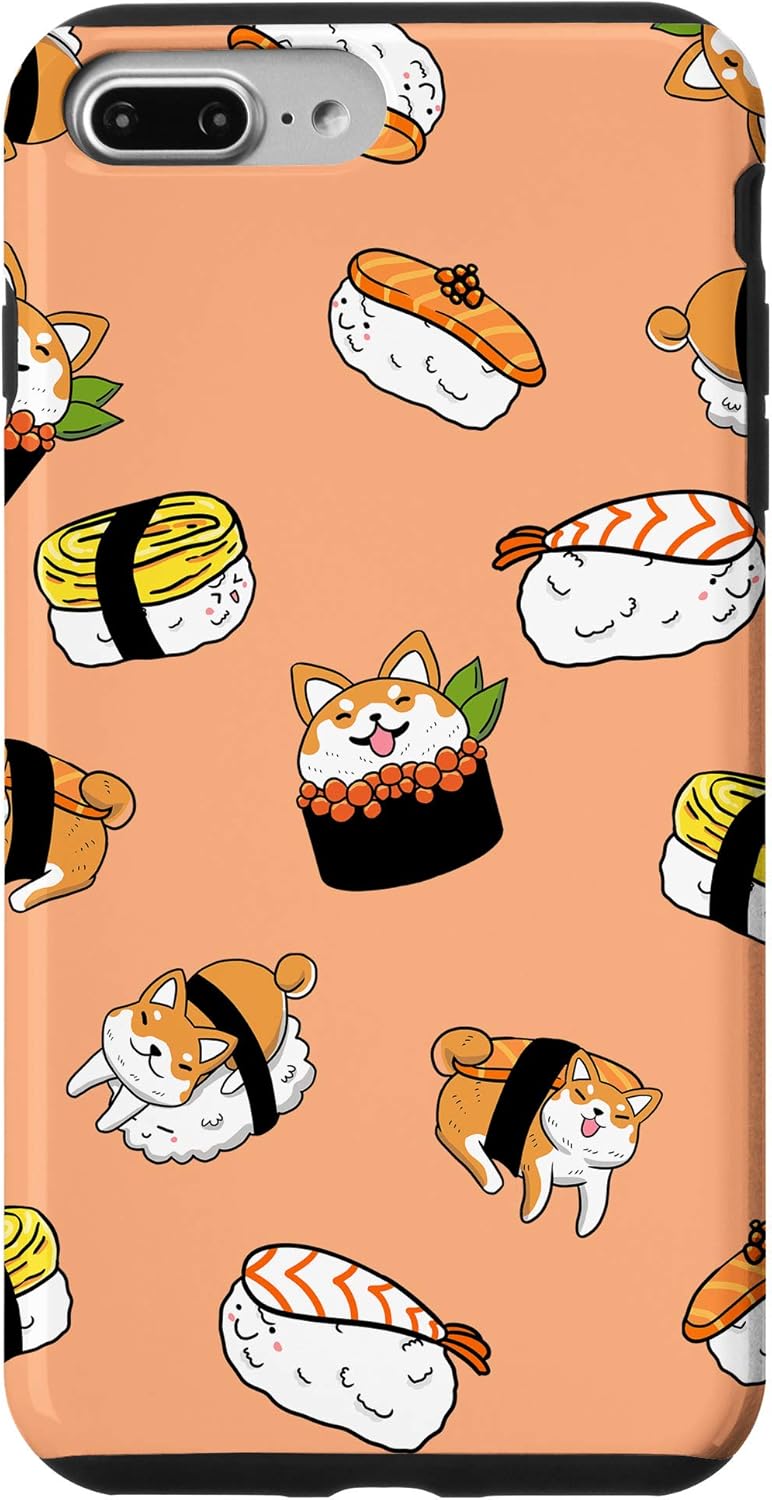 iPhone 7 Plus/8 Plus Shiba Inu Mixed Sushi Funny Japanese Food Pun Dog Lover Gift Case