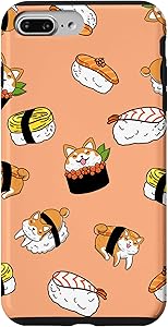 iPhone 7 Plus/8 Plus Shiba Inu Mixed Sushi Funny Japanese Food Pun Dog Lover Gift Case
