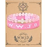 COLOYAN WWJD Bracelet Christian Cross Bracelets for Women Men Jesus Bracelets Faith Religious Easter Christian Jewelry
