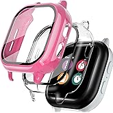 Kuaguozhe [2-Pack Compatible for Gizmo Watch 2 Screen Protector,Tempered Glass,Clear+Pink