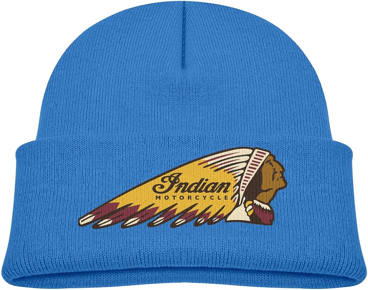 Hengtaichang Indian Vintage Motorcycle Knit Beanie Cap Cute Cotton Hat