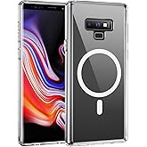 Pemuyak for Samsung Galaxy Note 9 Case 2018 Release 6.4 inch, Magnetic Transparent Anti-Yellowing Military-Grade Shockproof Dropproof Protection Cover Funda for Galaxy Note 9, Clear