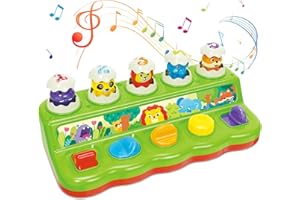 ELLINJAN Baby Toys 6 to 12 Months, Musical Pop-Up Cause and Effect Toys with Light & Music for 12-18 Months, Early Learning Educational Infant Toys for Toddler Boy Girl 7 8 9 10 11 Month 1-2 Year Old Gifts