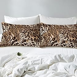 Feelyou Leopard Print Bed Sheets Cheetah Print