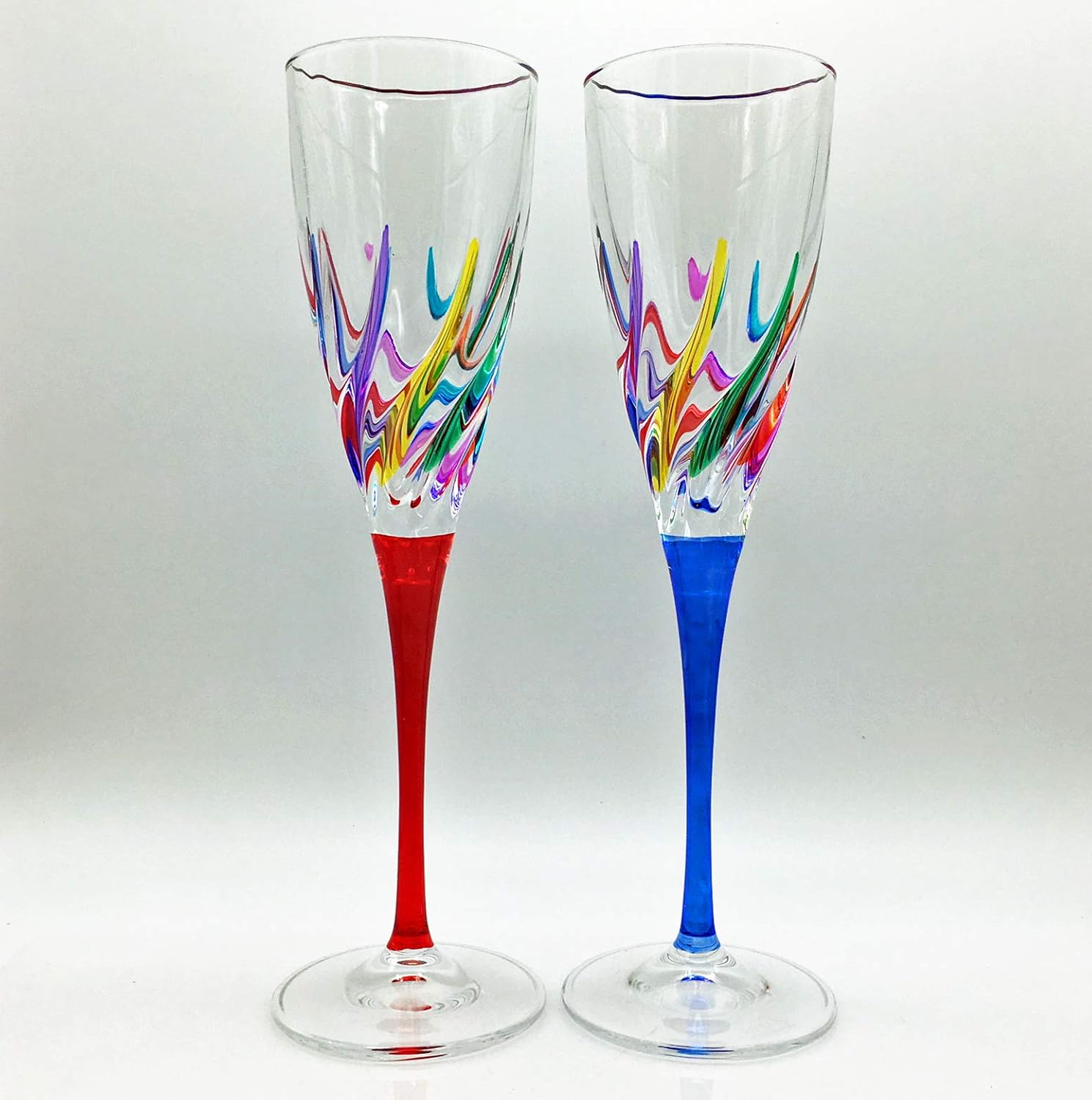 CHAMPAGNE GLASSES CARNEVALE" CHAMPAGNE FLUTES