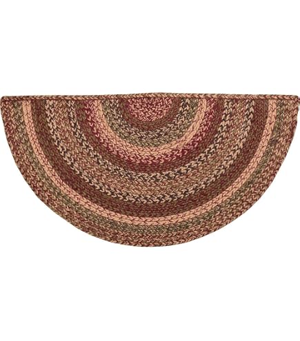 Accent Rug Farmhouse Jute Primitive 20x30 Oval Stars No Slip Floor VHC