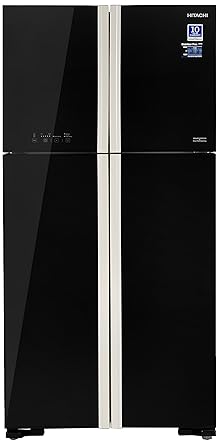 Hitachi 563 L Frost Free Multi-Door Refrigerator(R-W610PND4 - GBK, Glass Black, Inverter Compressor)