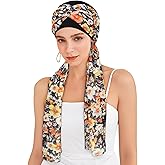Awefeel Chemo Hats for Women – Extra Long 47" Chiffon Scarf – Soft Cancer Headwear for Hair Loss – Stylish Chemo Caps