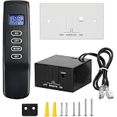 Universal Gas Fireplace Remote Control, Millivolt Valve, Casmer 3-YR WTY | Replaces SKY-1001 T/LCD, 1420T/LCD, 1001-A,RCK-K, F45. Temp Control &bull; Thermo Mode &bull; Child Lock &bull; Low Batt Alert &bull; Backlit LCD