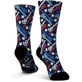 ChalkTalkSPORTS Lacrosse Performance Mid-Calf Socks - Multiple Designs - Graphic Flex Lacrosse Socks - Youth and Adult