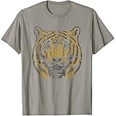 Vintage Tiger Face Tiger Head Wild Cat Lover Gift T-Shirt Small