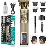 NAYOUN T-Blade Trimmer for Men Professional Hair Clippers Barber Beard Trimme Hair Trimmer with LCD Display T Liners Cordless Zero Gapped Shavers Edgers Clipper for Hair Cutting