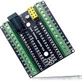 NULLLAB Expansion Board for Arduino Nano, Screw Terminal Adapter, Breakouts for nRF24L01+ Module, Extra Filter Capacitor, DC Power Input, Double Row Pins