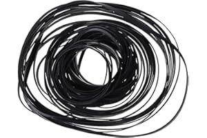 Pack of 100pcs Assorted Flat Drive Belts 3mm Width Cassette Tape Machine Rubber Belts for Recorders Portable Players Belt Ass