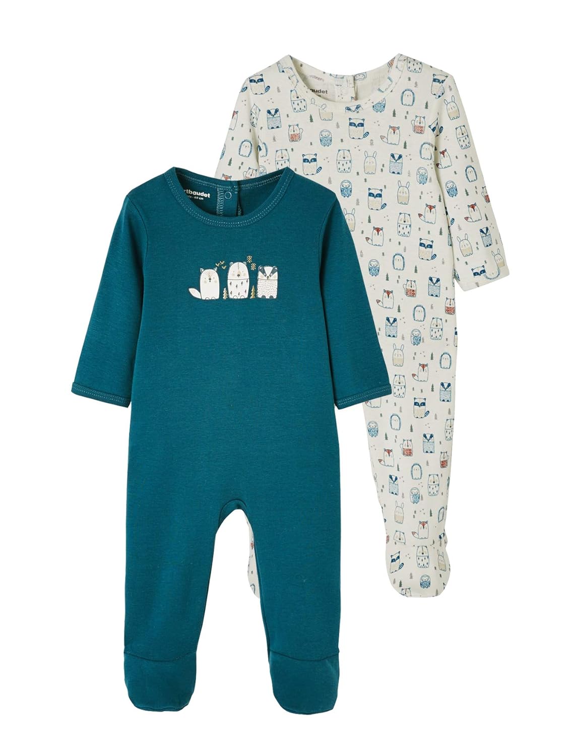 81cm Vertbaudet Lot De 2 Pyjamas Bebe En Coton Dos Pressionne Lot Ivoire 18m Bebe Fille 0 24m Bebe Centroarco Com