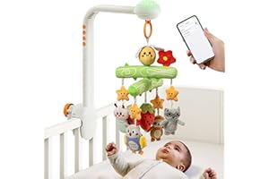 TUMAMA KIDS TUMAMA Crib Mobile with Music and Lights, Baby Mobile Cute Bee Crib Toys Hanging, Remote Control Nursery Mobiles for Bassinet, Rotation, Starlight Projection and Lullabies for Babies