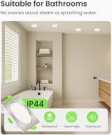 ALUSSO 6 Pack Square LED Downlights 7W Dimmable 3CCT 3000K 4000K 6500K IP44 view 6