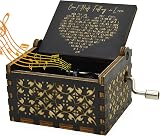 CAMKONG Can't Help Falling in Love Music Box Wooden Hand Crank Gift view 6