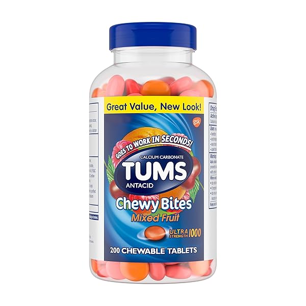 TUMS CHEWY BITES CHEWABLE ANTACID TABLETS FOR ULTRA...