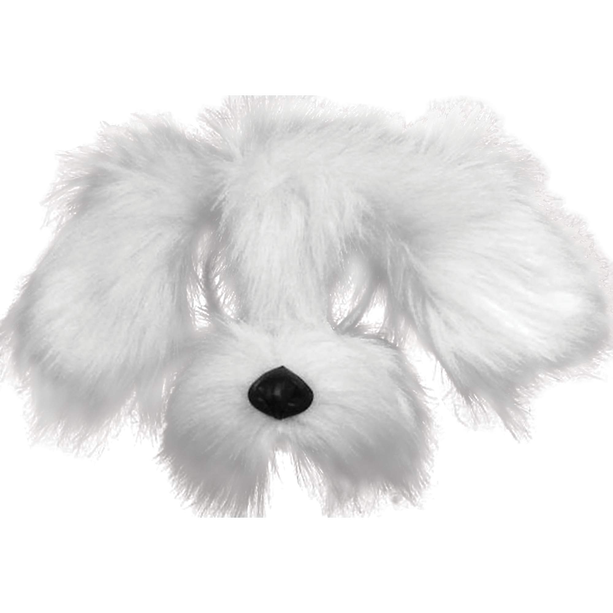 Bristol Novelty EM358 Shaggy Dog Mask with Sound on Headband, Unisex-Child, White, One Size