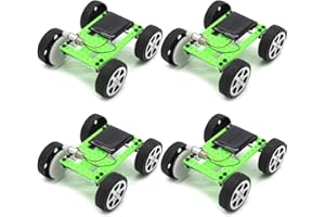 4pcs/Set Solar Toys, Children DIY Assemble Solar Car Kit Science Educational Power Car Toy Kit for Boys Girls