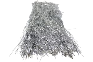BRITE STAR 1000ct Silver Tinsel Icicle Strand Christmas Decorations 18"