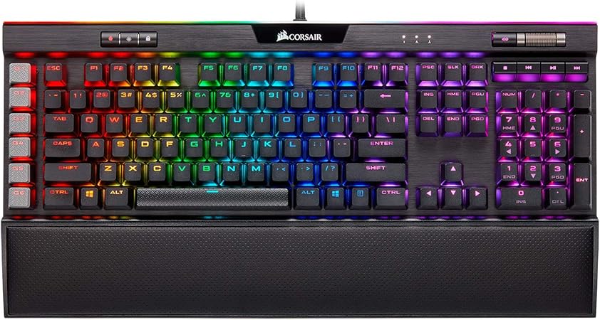 Amazon Com Corsair K95 Rgb Platinum Xt Mechanical Gaming Keyboard Backlit Rgb Led Cherry Mx Rgb Blue Black Computers Accessories