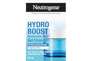 Neutrogena Fragrance Free Hydro Boost Gel Cream for Extra Dry Skin, Hyaluronic Acid Face Moisturizer for Extra-Dry Skin, Sens