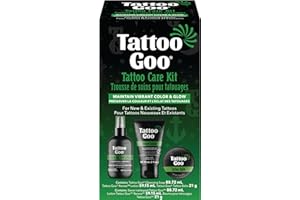 Tattoo Goo Aftercare Kit Includes Cleansing Soap, Tattoo Balm, and Renew Lotion, Tattoo Care for Color Enhancement + Quick He