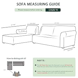 CHUN YI Stretch Sectional Couch Covers Soft L
