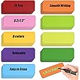 72 Pcs Dry Erase Magnetic Labels, 3.2x1.2 Magnets Name Tags Label Stickers for Whiteboard, Refrigerator, Locker Classroom Office Home