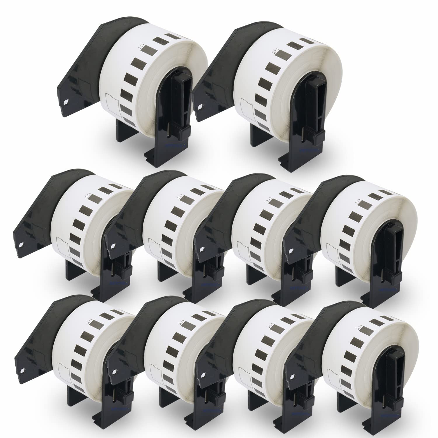 BETCKEY - 10 Rolls DK-22211 Labels, 29mm x 15.24m, 10 Continuous Length Film Labels Compatible with Brother QL Label Printers — image 1
