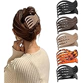 ACO-UINT 5 Pack Flat Hair Clips for Women, Large Non-Slip Claw Clips for Thick & Thin Hair, Lay Flat French Hair Accessories for Daily & Work