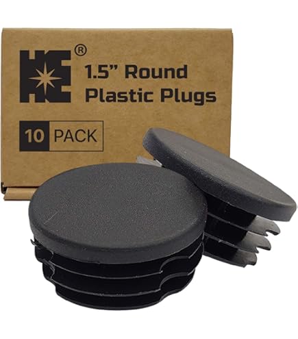 Tapones Redondos De Plástico  16 Mm , 16 Tapones Redondos Para Tubos De Silla Insertos De Cupula Acanalada Para Patas De Mesa Sillas Y Muebles Negros