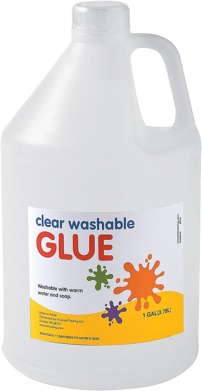 Fun Express Gallon Clear Washable Glue - 1 Piece - Educational and Learning Activities for Kids: Toys & Games