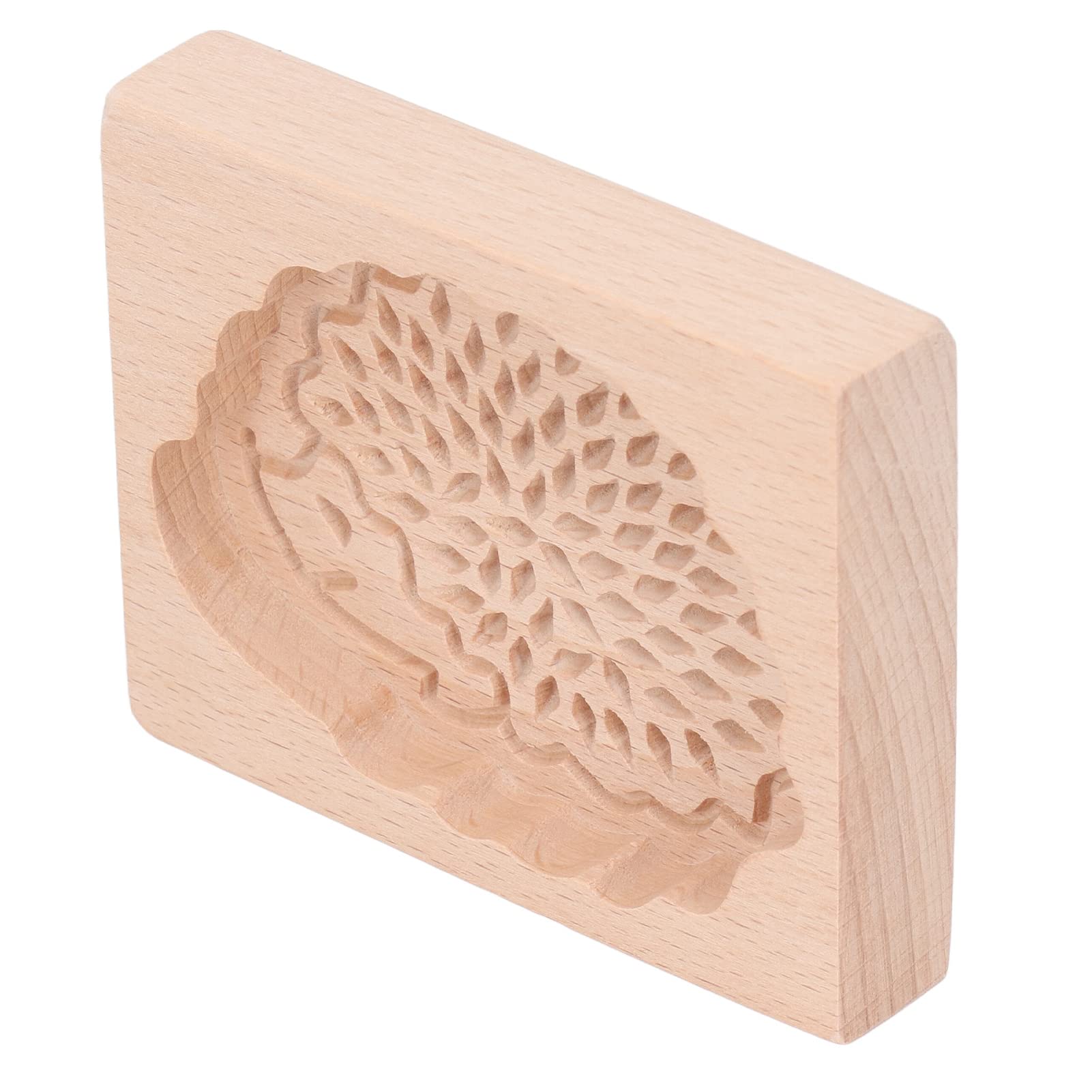 Cookie Mold, Cute Reusable Beech Wood Cookie Stamp for Home (Hedgehog)