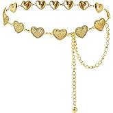 HIQUACC Western Belt for Women Metal Concho Belt Cowgirl Chain Belt Boho Waist Chain