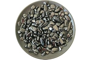 Erliway 100g Natural Black Tourmaline Tumbled Chips Stones,7-9mm Polished Healing Crystal Chips, Irregular Shaped Healing Cru