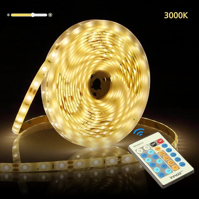 InnooLight IP65 Wasserfest 2835 LED Lichterkette mit Fernbedienung, 3000K Warmweiß, für einstellbar Helligkeit