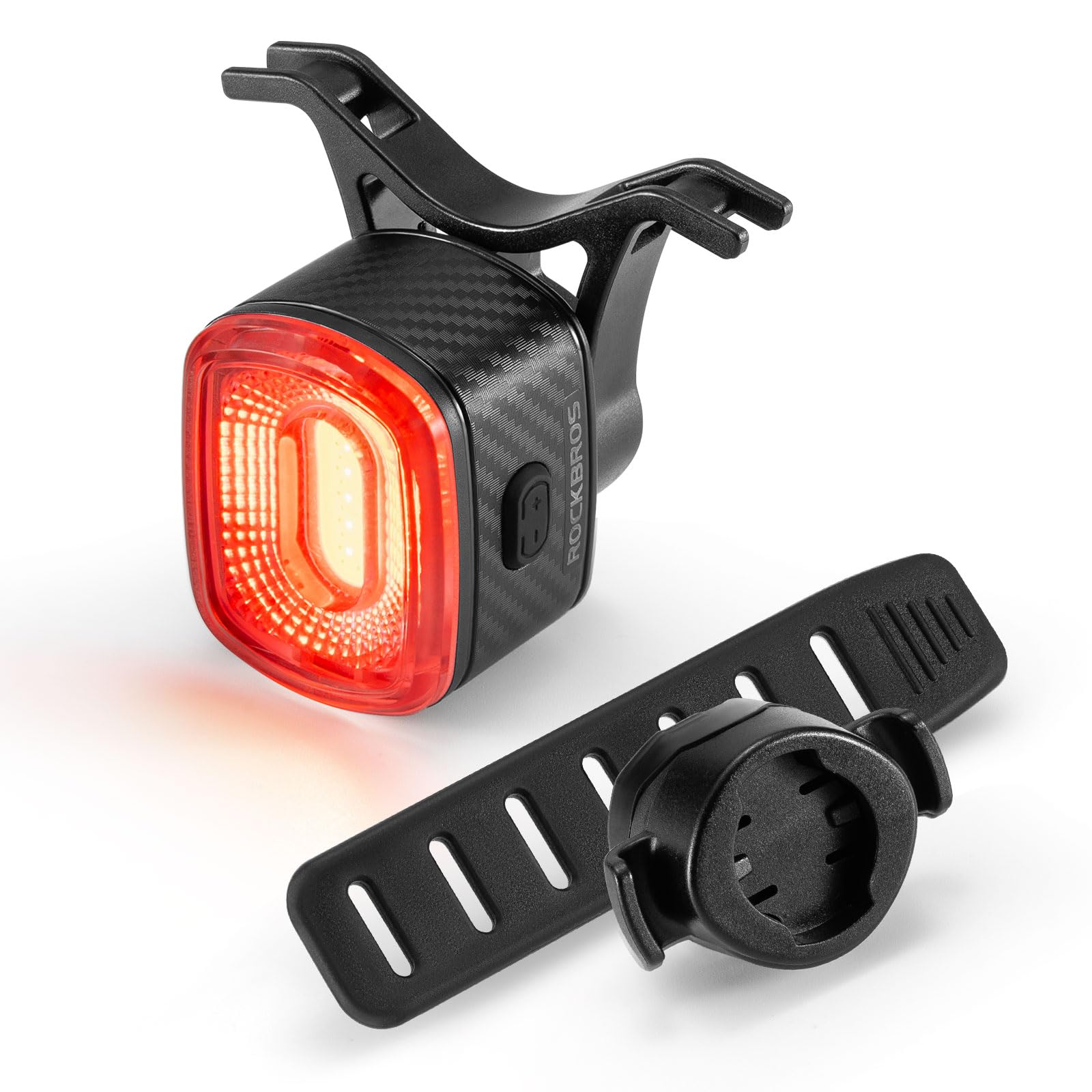 ROCKBROS Bike Tail Light Rear Light USB Rechargeable Bicycle Taillight Waterproof LED Bike Back Ultra Bright Smart Cycling for Safety Warning MTB Road Bikes with 5 Modes, Up To 65 Hours
