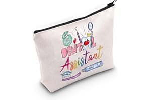 WZMPA Dental Assistant Cosmetic Makeup Bag Dental Hygienist Assistant Gift Dental Assistant Zipper Pouch For Future Dentist Dental Students (Dental Assistants)