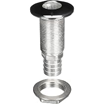 Attwood 1-1/2" Stainless Steel Scupper Valve For Self-Bailing Boat Cockpits - Marine Grade Drain Valve