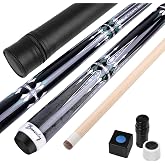 Bonvalry Pool Cue Kit - Stained Maple 58 Inch Pool Stick with Hard Case | Pool Cue and Accessories for Billiards Enthusiasts