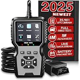 Zecirl V519 OBD2 Diagnostic Scanner Tool - Vechicle Check Engine Light Code Reader with Battery Voltage Tester, I/M Readiness, Reset, and Code Eraser for All OBDII Car Since 1996 Grey
