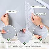 Homein Window Film Privacy Frosted Cross Pattern 60x200 cm Static Cling view 9