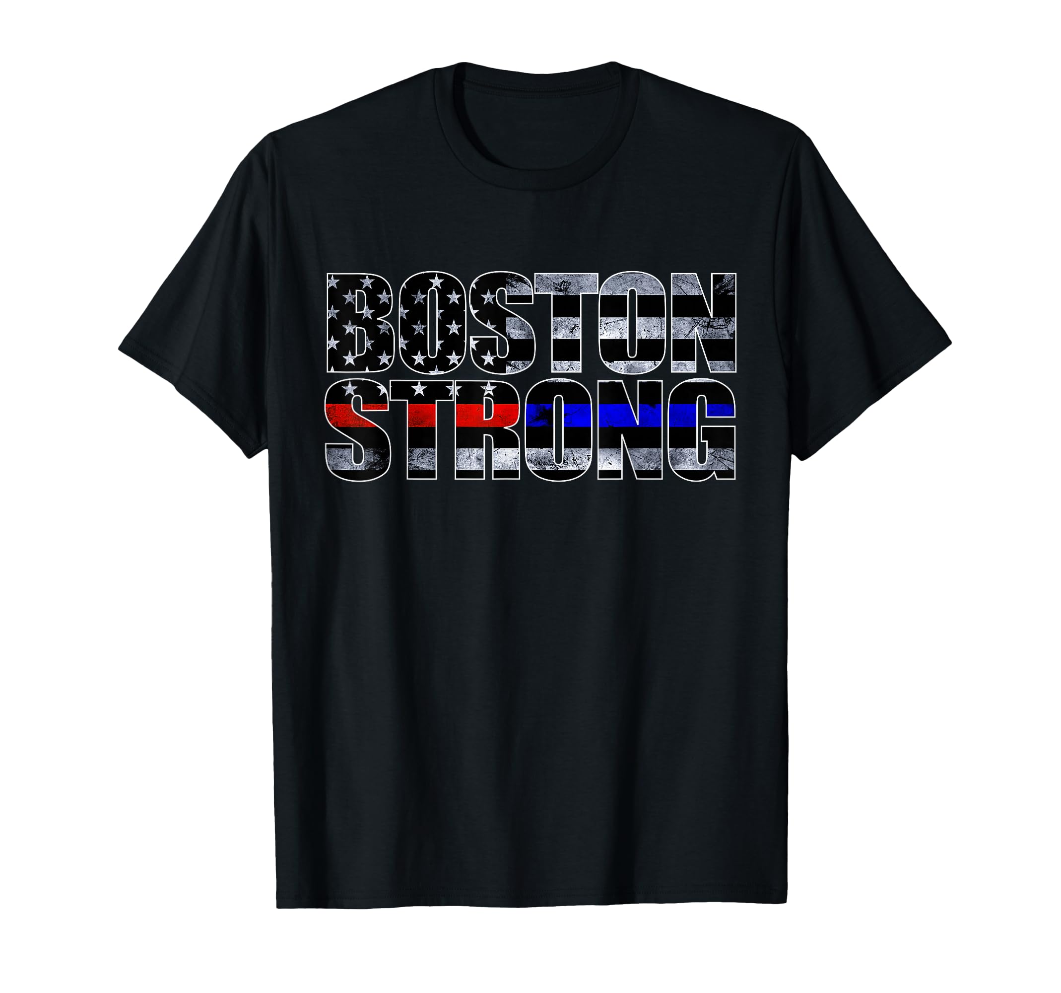 Boston Strong First Responders Flag T-Shirt