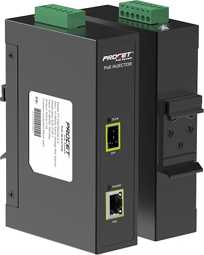 PROCET PoE Injector DIN Rail up to 60W Gigabit SFP/Uplink PoE++ Power ...